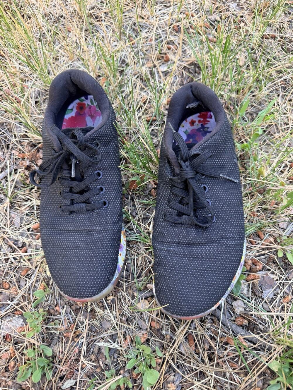 No Bull Shoes Women's Size 10 Black Impact Daisy Floral Trainer Sneakers
